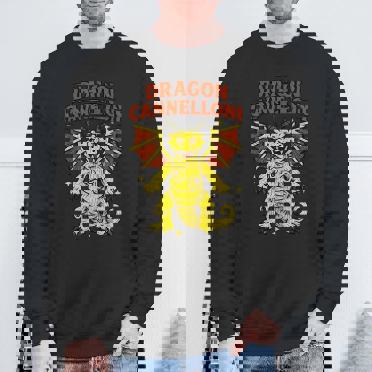 Dragon Cannelloni 面白いイタリアンブレインロットパスタスラングミーム スウェットシャツ 高齢者への贈り物