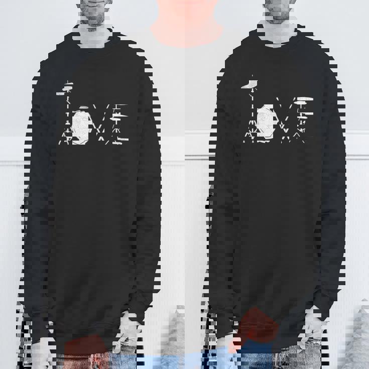 Drummer Love グラフィックドラムセット ドラミングミュージシャン ロックバンド スウェットシャツ 高齢者への贈り物