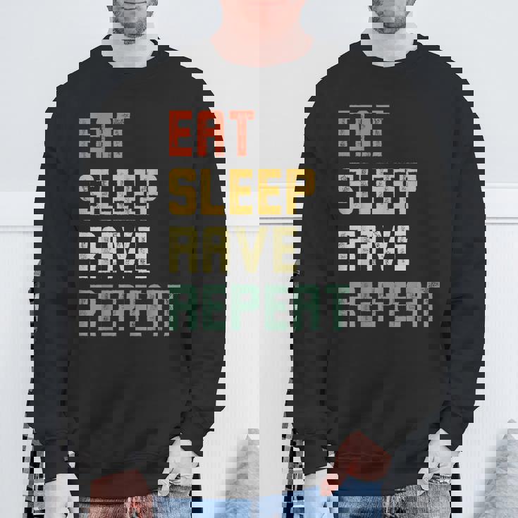 Eatleep Rave Repeat Edm テクノ スウェットシャツ 高齢者への贈り物