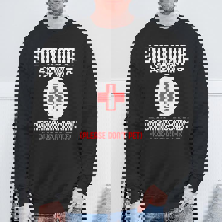 Emotionalupport Drinking Buddy Adultarcastic Humor スウェットシャツ 高齢者への贈り物