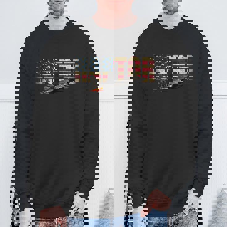 F-22 F22 ラプター ジェット戦闘機 アメリカ国旗 パイロット スウェットシャツ 高齢者への贈り物