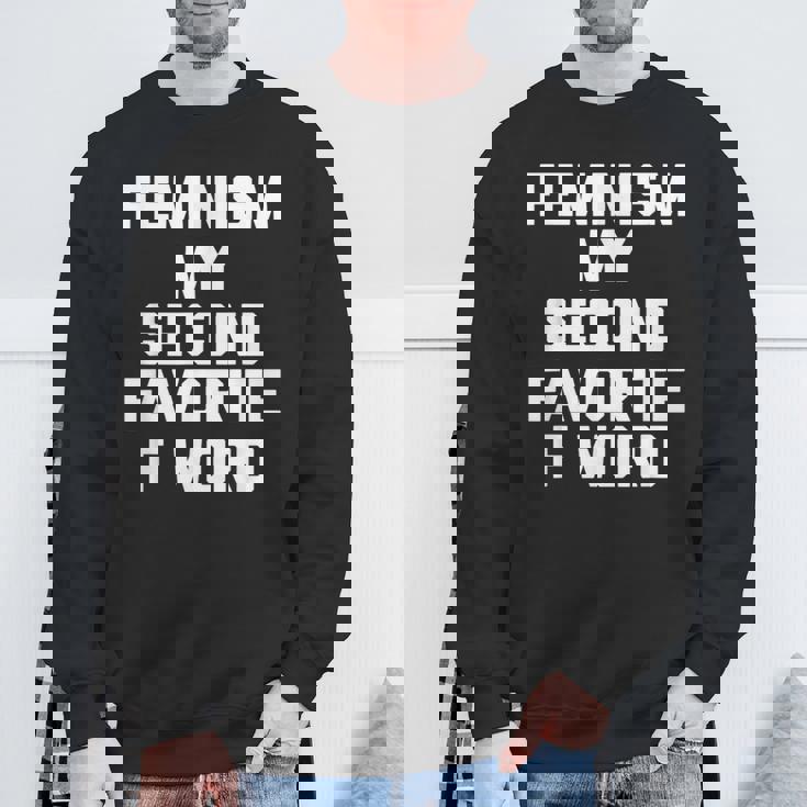 Feminism Myecond Favorite F Word ファニーフェミニスト スウェットシャツ 高齢者への贈り物