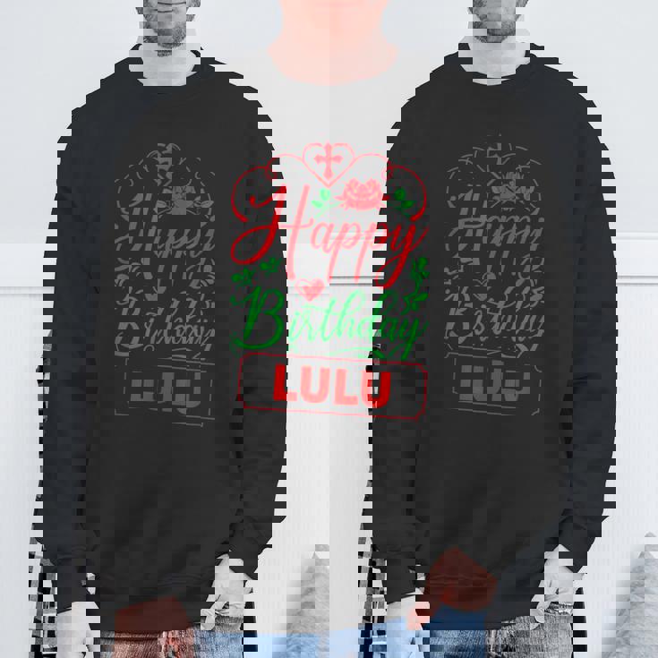 Happy Birthday Lulu かわいいクリスマスルル スウェットシャツ 高齢者への贈り物