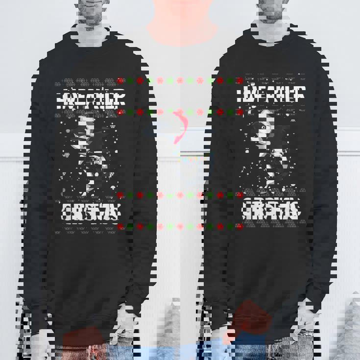 Have A Killer Whale クリスマス サンタ アグリークリスマス シャチ ファニー スウェットシャツ 高齢者への贈り物