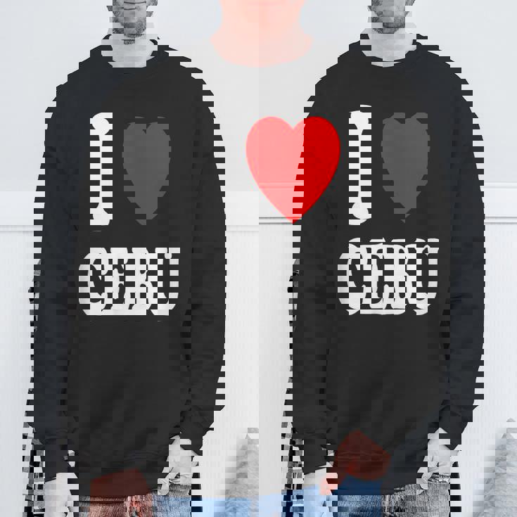 I Heart 愛 セブ 旅行 バケーション ツーリズム フィリピン スウェットシャツ 高齢者への贈り物