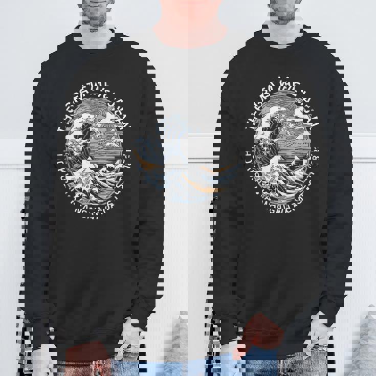 Japan Great Waveoff 神奈川 北斎 日本土産 スウェットシャツ 高齢者への贈り物