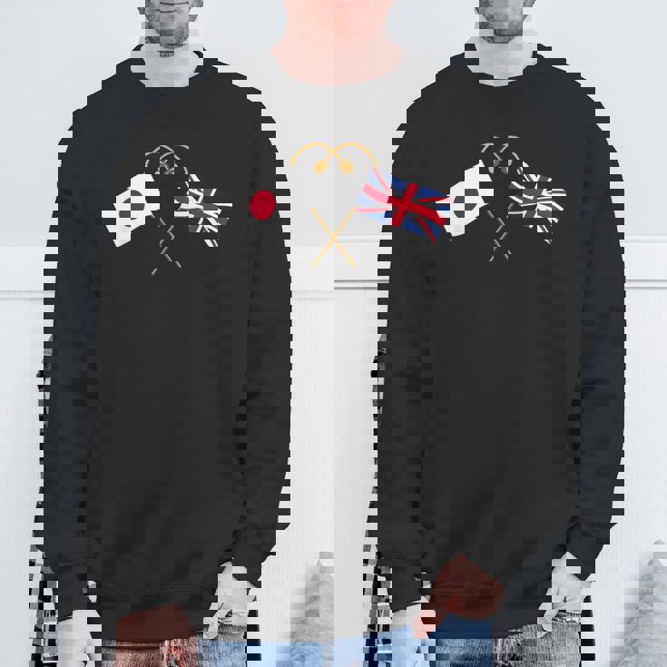 Japanese Flag British Flag 英国遺産 イングリッシュルーツ 日本の国旗 イギリスの国旗 スウェットシャツ 高齢者への贈り物