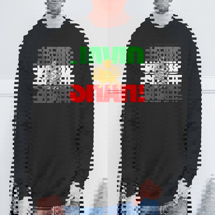 Javidhah イラン国旗 ペルシャパフラヴィー ライオンと太陽 長袖tシャツ スウェットシャツ 高齢者への贈り物