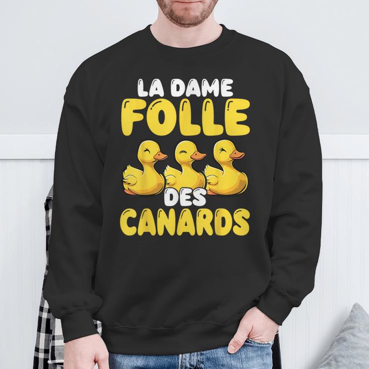 La Dame Folle Des Canards Amoureux Des Animaux Ferme Sweater e Cadeaux pour les vieillards