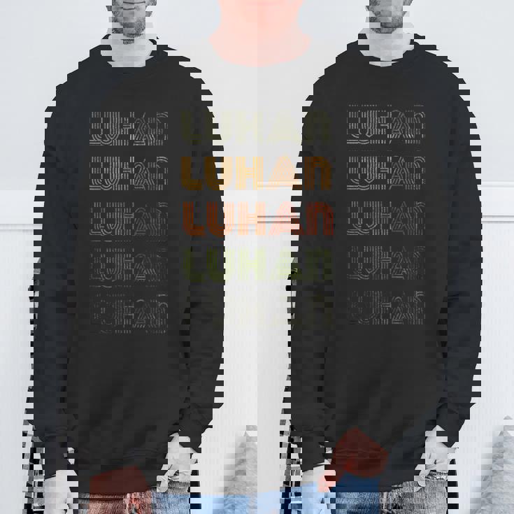 Love Heart Luhan グランジ ビンテージスタイル ブラック Luhan スウェットシャツ 高齢者への贈り物