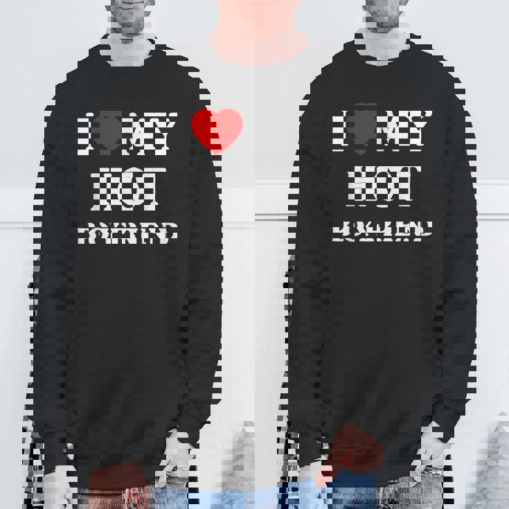 I Love My Hot Boyfriend シャツ マッチング I Heart My Boyfriend スウェットシャツ 高齢者への贈り物