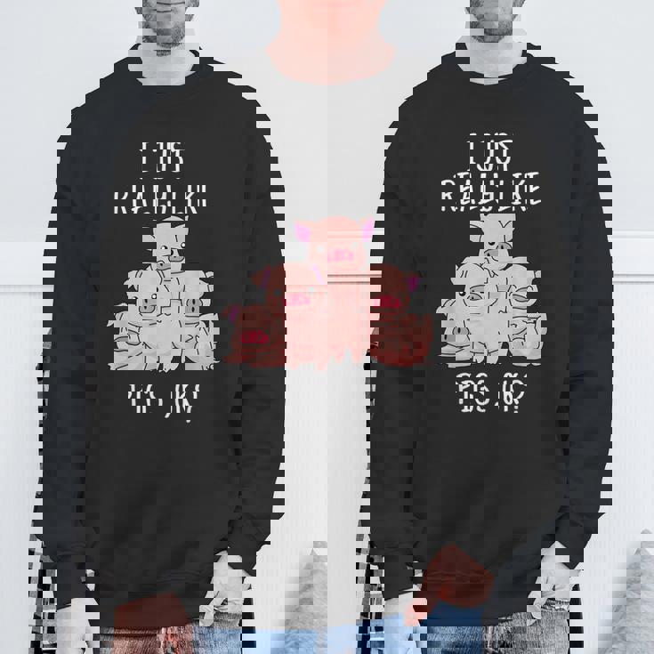 Love Pig シャツ レディース 豚 ギフト 豚 メンズ キュート 豚 スウェットシャツ 高齢者への贈り物