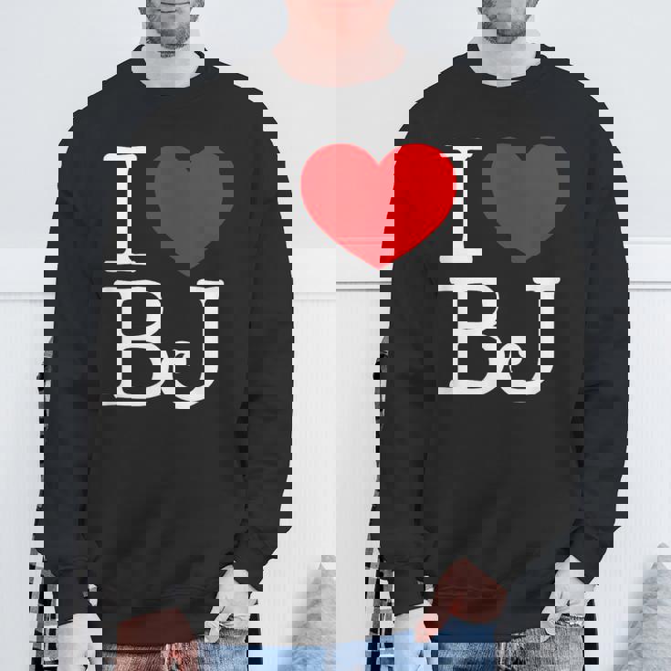 I Love ハート Bj スウェットシャツ 高齢者への贈り物