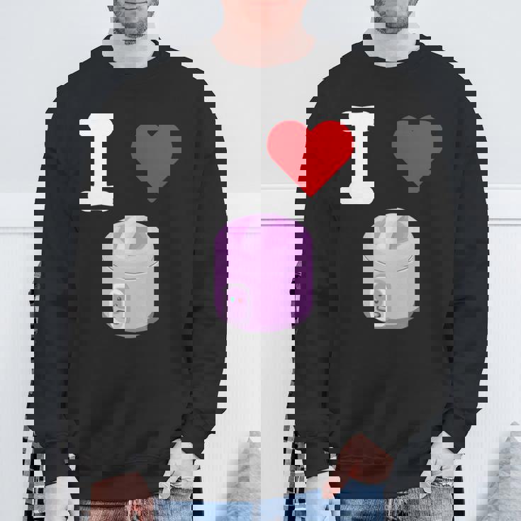 I Love 炊飯器 キッチン家電 パーフェクトメイド 食事 長袖tシャツ スウェットシャツ 高齢者への贈り物