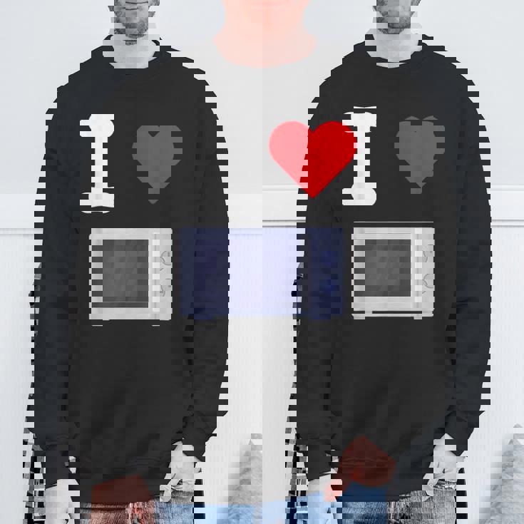 I Love 電子レンジ オーブン 料理 暖房 食品 キッチン 家電 スウェットシャツ 高齢者への贈り物