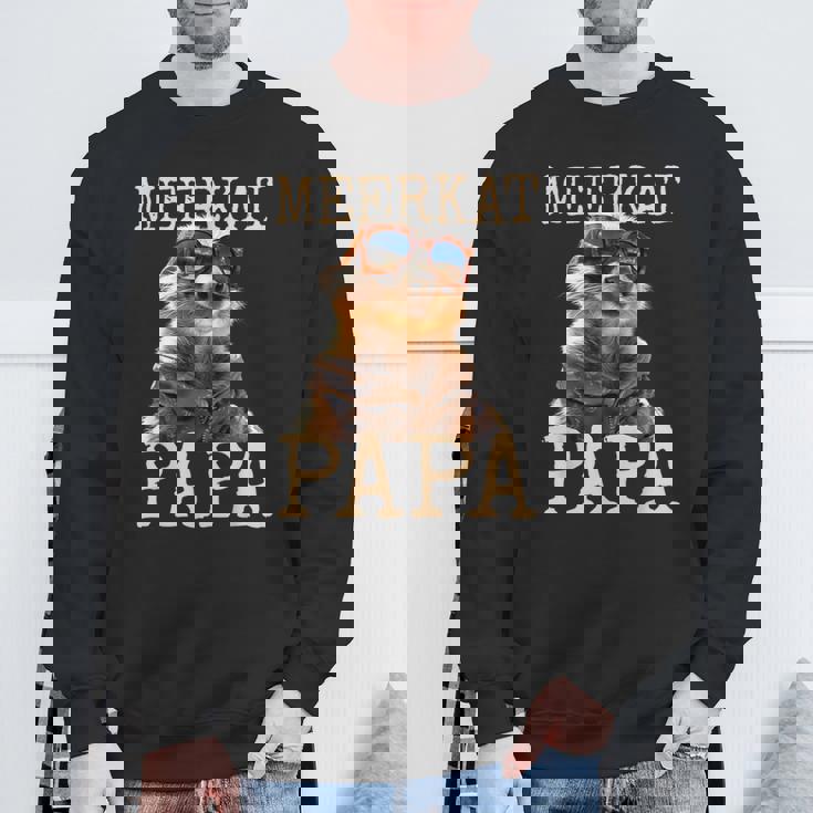 Meerkat Papaミーアキャット パパ パパ 父の日 マングース パパ スリケート ファーザー スウェットシャツ 高齢者への贈り物