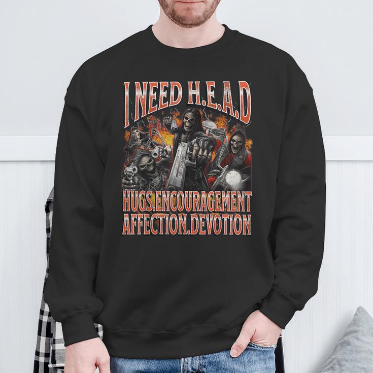 I Need Hugs Hard Skeleton Meme Bootleg Graphic Sweatshirt Gifts for Old Men