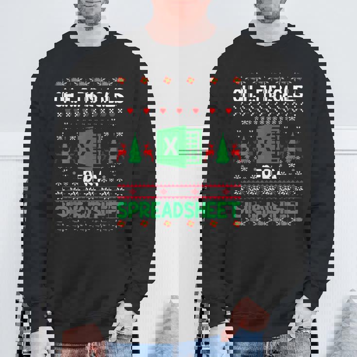 Oh This Calls For A Spreadsheet Christmas Sweater Excel Ugly Sweatshirt Gifts for Old Men