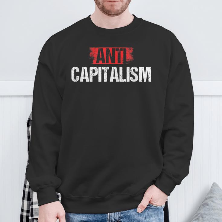 Politicsocialismo Libertario Anticapitalismo Capitalista Camisa de entrenamiento Regalos para ancianos