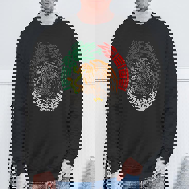 Quetzalcoatl ウロボロス アステカ 羽つき 蛇 メキシコ国旗 スウェットシャツ 高齢者への贈り物
