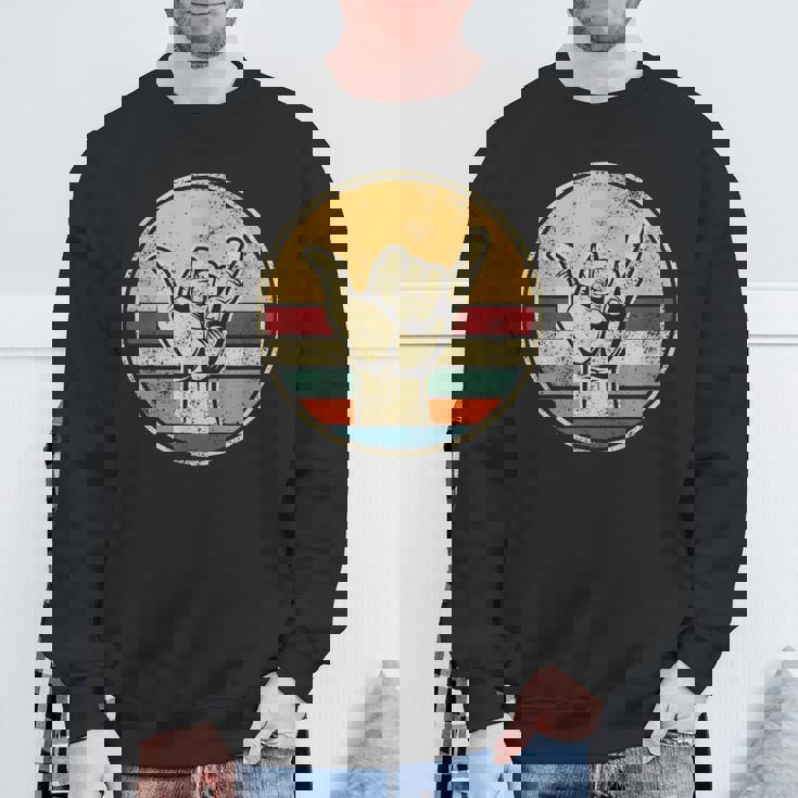 Shaka Surfing Beach Apparel Surfer Greeting Hand Sweatshirt Unisex Gifts for Old Men