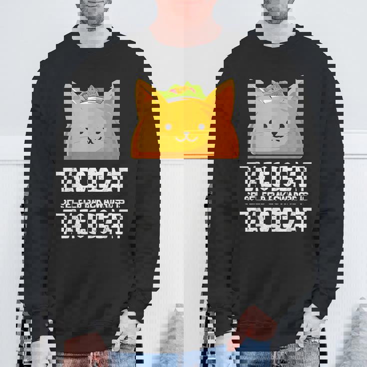 Tacocatpelled Backwards Is Tacocat ファニータコスキャットギフト スウェットシャツ 高齢者への贈り物