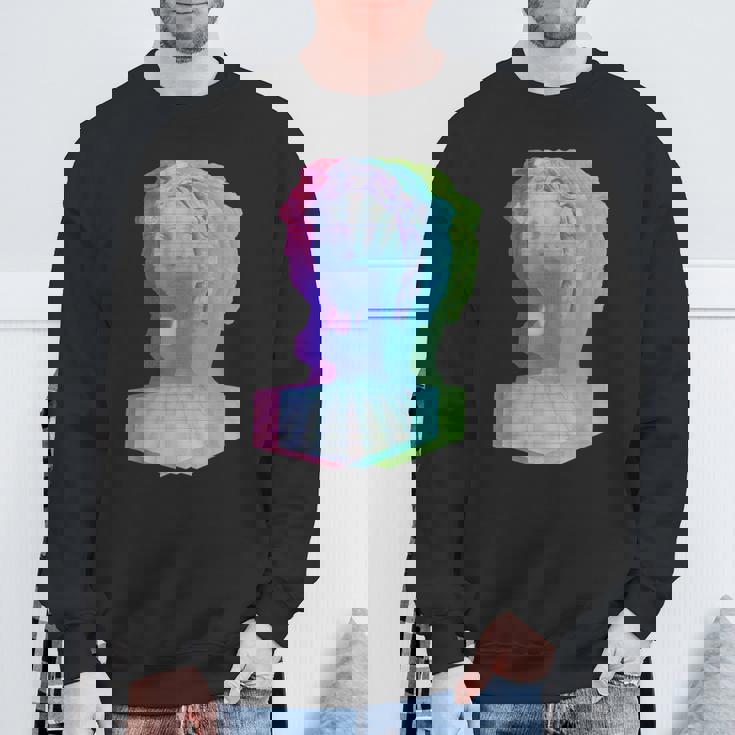 Vaporwave シュールグリッチアートシャツ スウェットシャツ 高齢者への贈り物