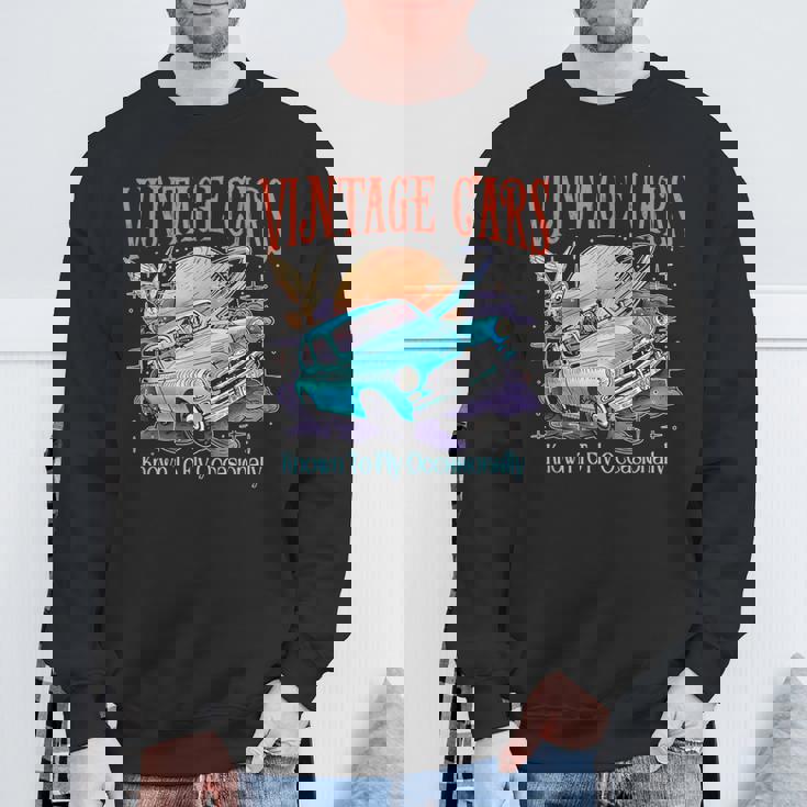 Weasley's Vintage Cars Known To Fly Occasionally Quote Sweatshirt Gifts for Old Men