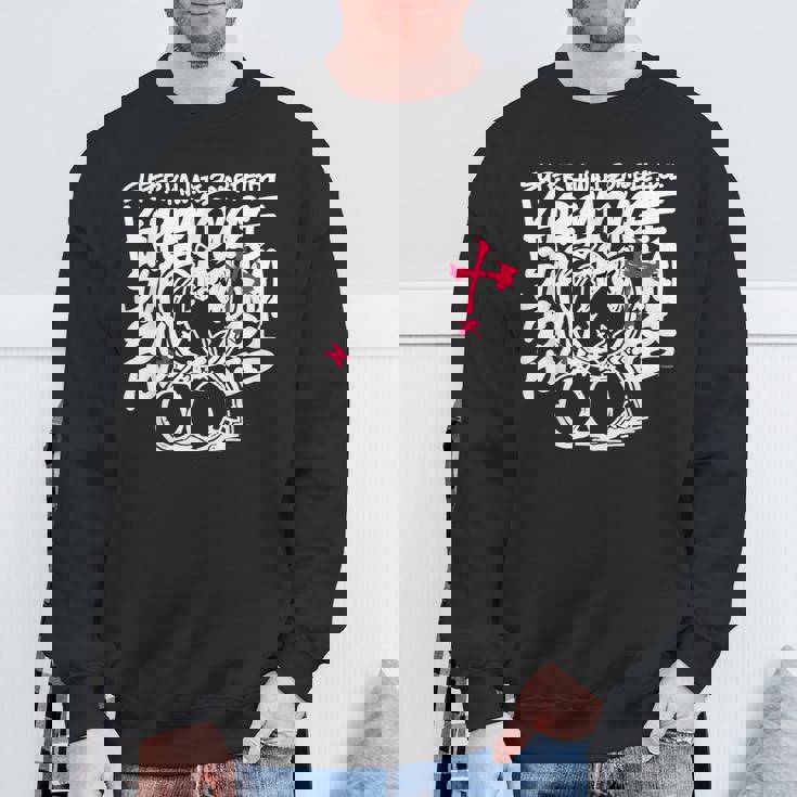 【クレイジー・オリー】Super Kawaii Zombie Idol 黒 スウェットシャツ 高齢者への贈り物