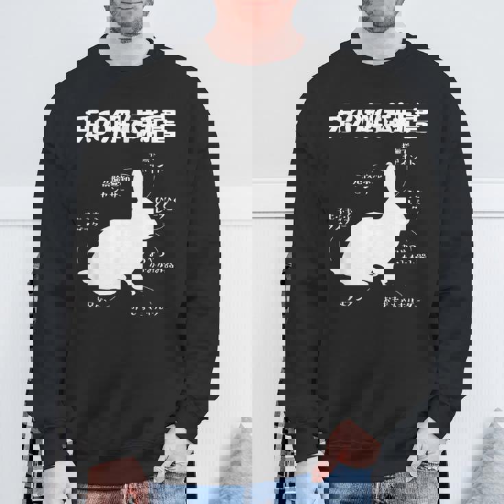 うさぎの解体新書 ウサギ好き うさぎ好き うさぎの飼い主 おもしろ かわいい うさぎ 兎 ウサギ スウェットシャツ 高齢者への贈り物