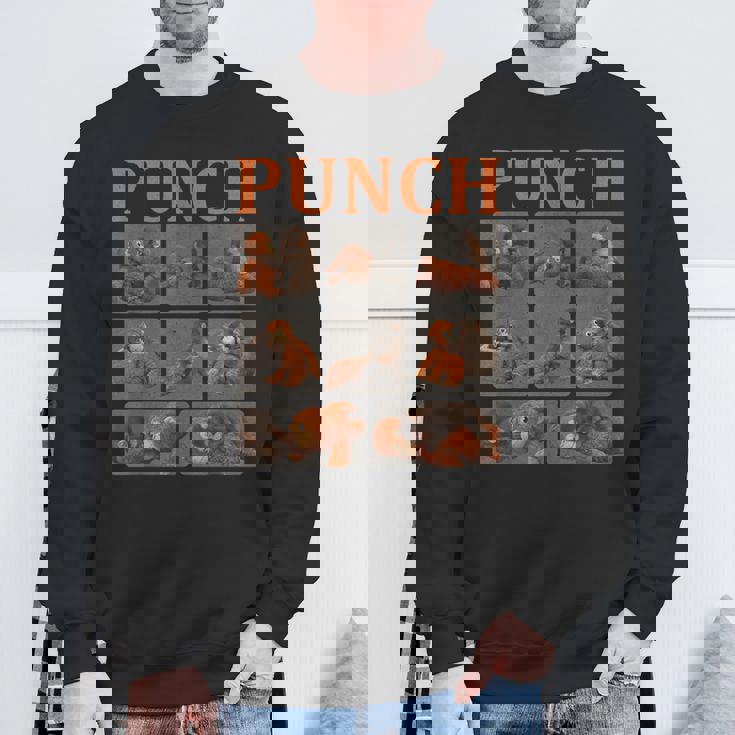 かっこいいパンチかわいい猿 スウェットシャツ 高齢者への贈り物