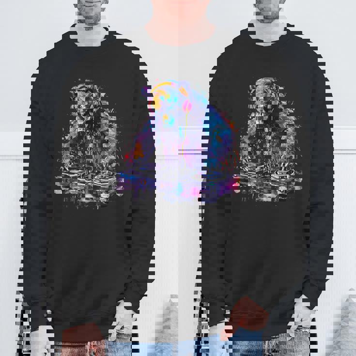 くま Dj ビートメーカー ターンテーブル Dj くま ダンス 音楽 熊の恋人 スウェットシャツ 高齢者への贈り物