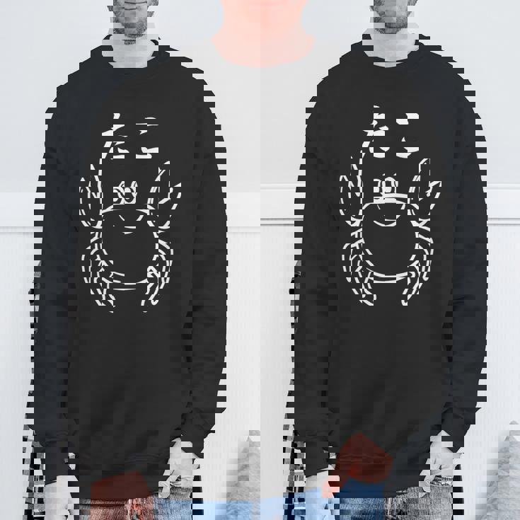 たこ カニ 面白い 長袖tシャツ スウェットシャツ 高齢者への贈り物