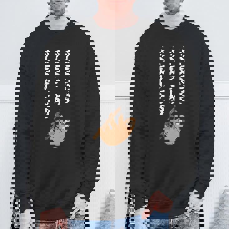 なまむぎなまごめなまけもの 早口言葉 ナマケモノ 面白い 可愛い なまけもの 動物好き 長袖tシャツ スウェットシャツ 高齢者への贈り物