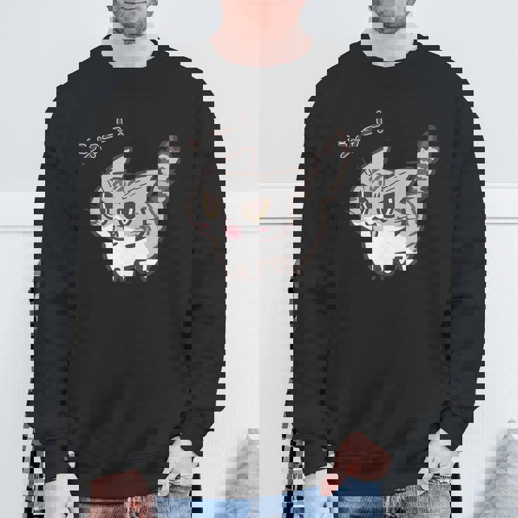 ねこシャーサバトラ白猫ver スウェットシャツ 高齢者への贈り物