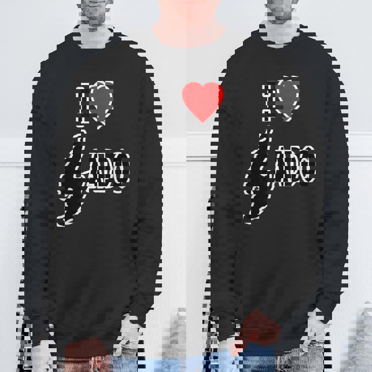 アイラブ・Sado 佐渡島 地図（I Love ハート）【47都道府県】Jimo-T ジモティ お土産 面白 スウェットシャツ 高齢者への贈り物