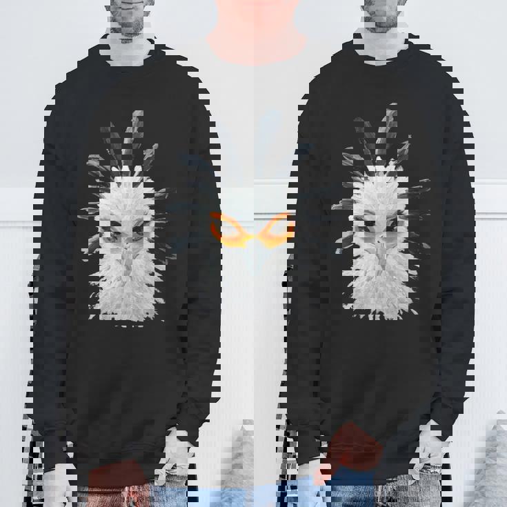 アクリル画アート ヘビクイワシ デザイン 長袖tシャツ スウェットシャツ 高齢者への贈り物