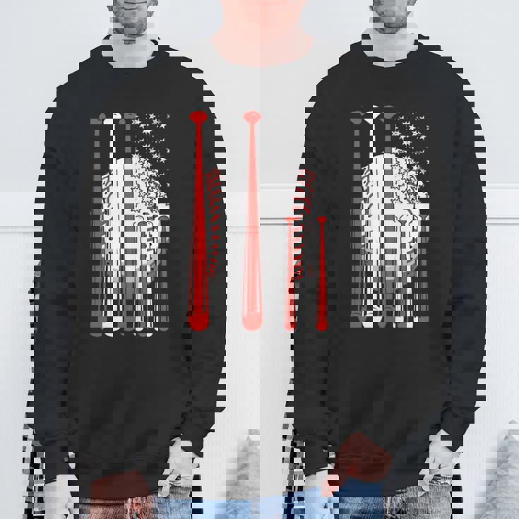 アメリカ 旗 国際的 ソフトボール 野球 メジャーリーグ プロリーグ スポーツ 名高い 大衆的 がいこく 選手会 長袖tシャツ スウェットシャツ 高齢者への贈り物