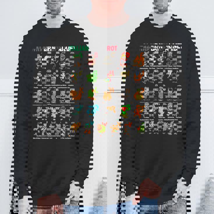 イタリアンブレインロットアルファベットキャラクター おもしろミーム スウェットシャツ 高齢者への贈り物