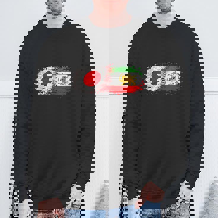 イランと日本一緒、半分日本人、半分イラン人 スウェットシャツ 高齢者への贈り物