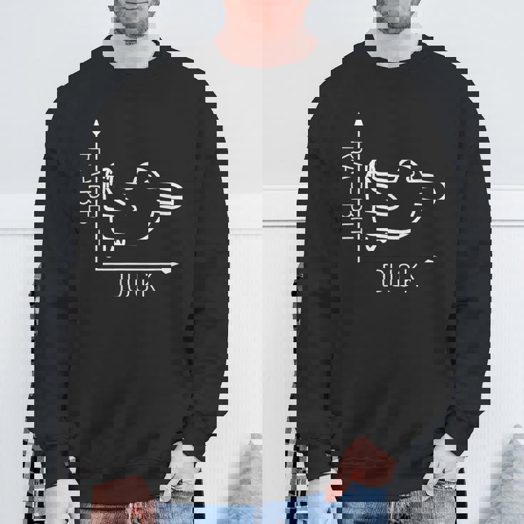 ウィトゲンシュタインのウサギのアヒル 前から後ろへの光のイリュージョン スウェットシャツ 高齢者への贈り物