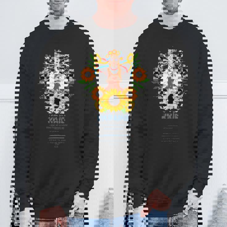 ウクライナガール、ウクライナを支援 スウェットシャツ 高齢者への贈り物