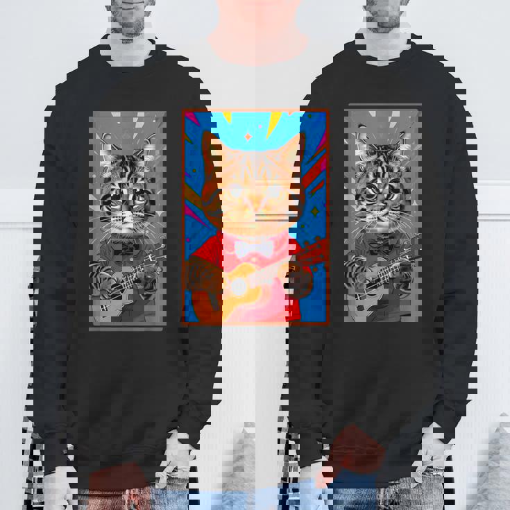 ウクレレ猫 スウェットシャツ 高齢者への贈り物