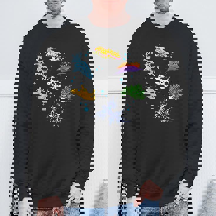 ウミウシ ウミウシ オーシャン スキューバ ダイバー シュノーケリング 水族館 スウェットシャツ 高齢者への贈り物