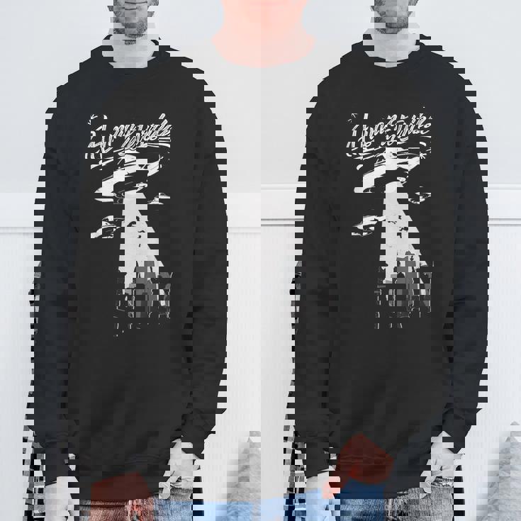 エイリアン誘拐 Ufo Humans Are Terrible スウェットシャツ 高齢者への贈り物