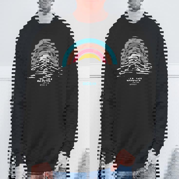 エトナ山火山 パレルモ シチリア島を訪問 イタリア ハイキングギフト スウェットシャツ 高齢者への贈り物