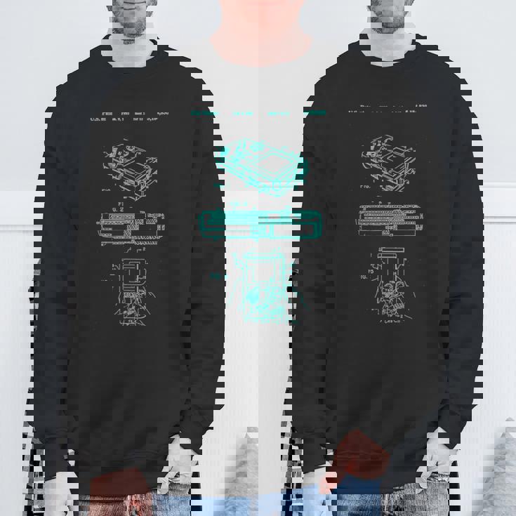オタクレトロハンドヘルドビデオゲーム特許90年代ゲーマーオタク スウェットシャツ 高齢者への贈り物