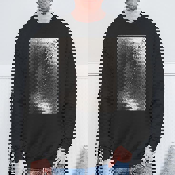 オディロン・ルドン著「そして彼にかかった彼の名は死だった」 スウェットシャツ 高齢者への贈り物