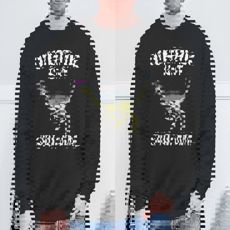 オビラプトルは俺の精霊動物恐竜好き スウェットシャツ 高齢者への贈り物