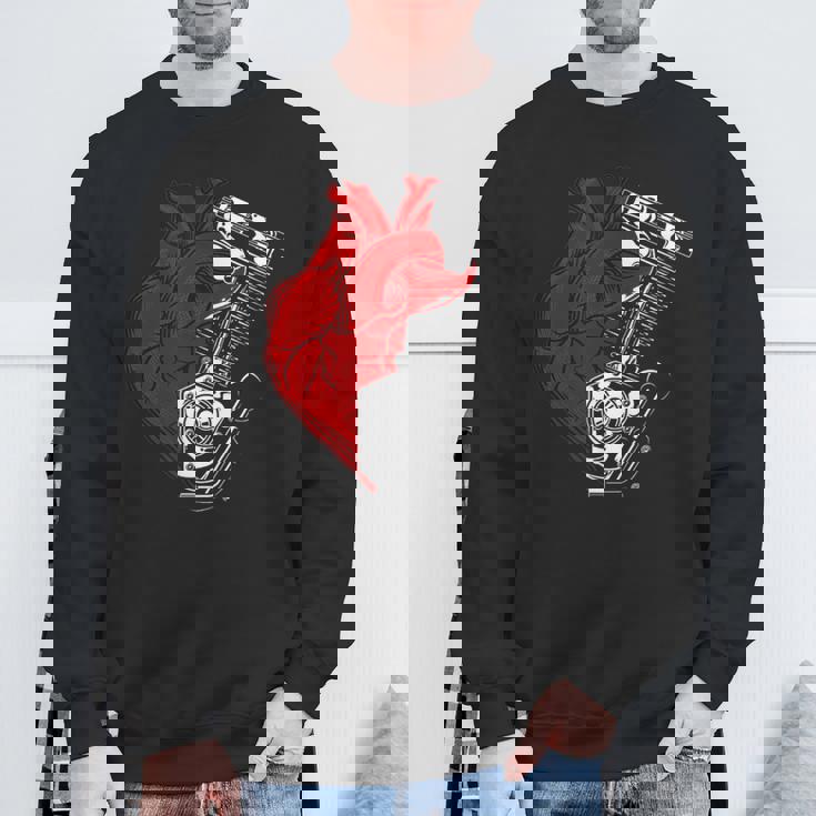 オートバイ エンジン バイカー アンチバレンタインデー 面白いグラフィック スウェットシャツ 高齢者への贈り物
